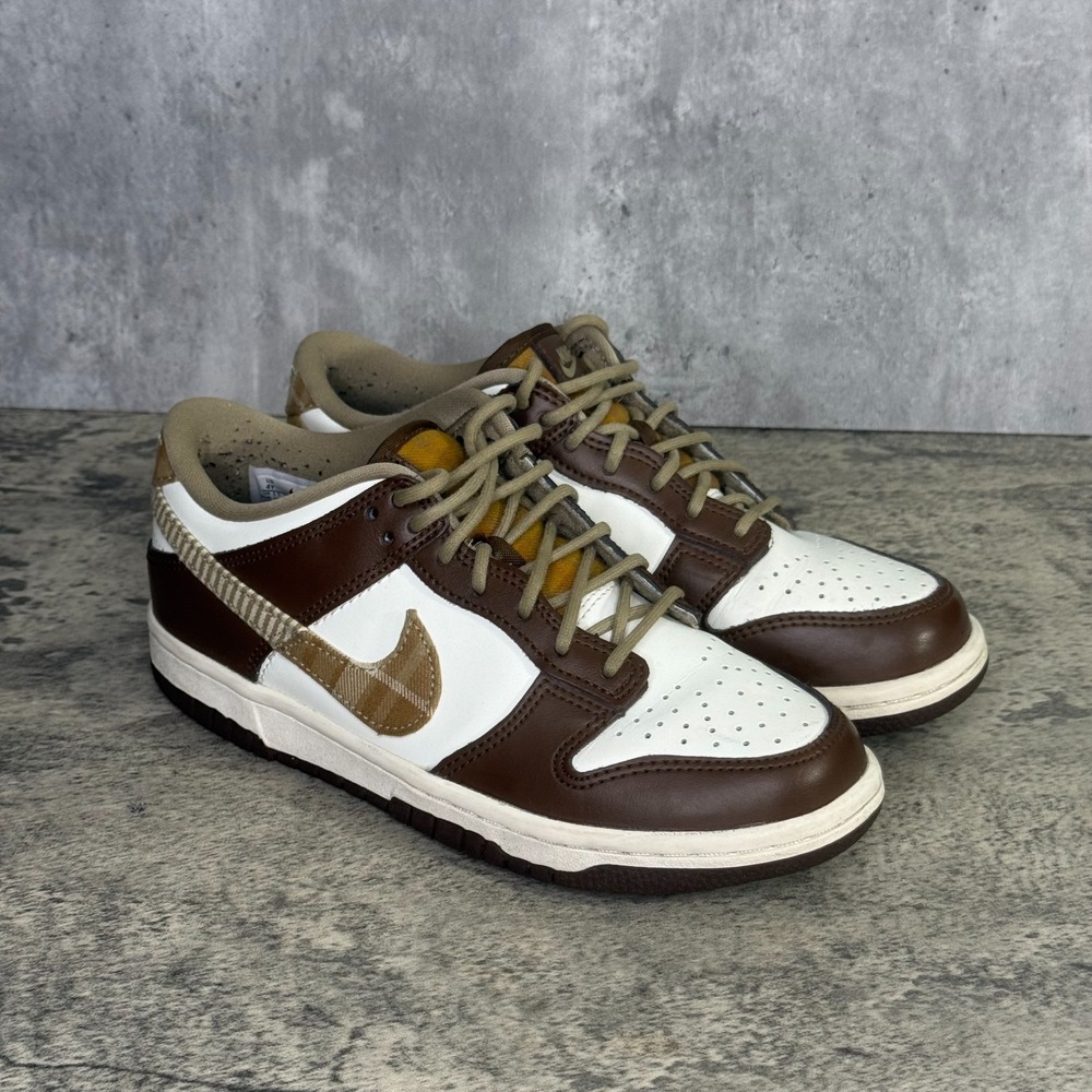 Nike Dunk Low GS Brown Plaid‎ 4Y/ 5.5W Sneakers FV3653-191